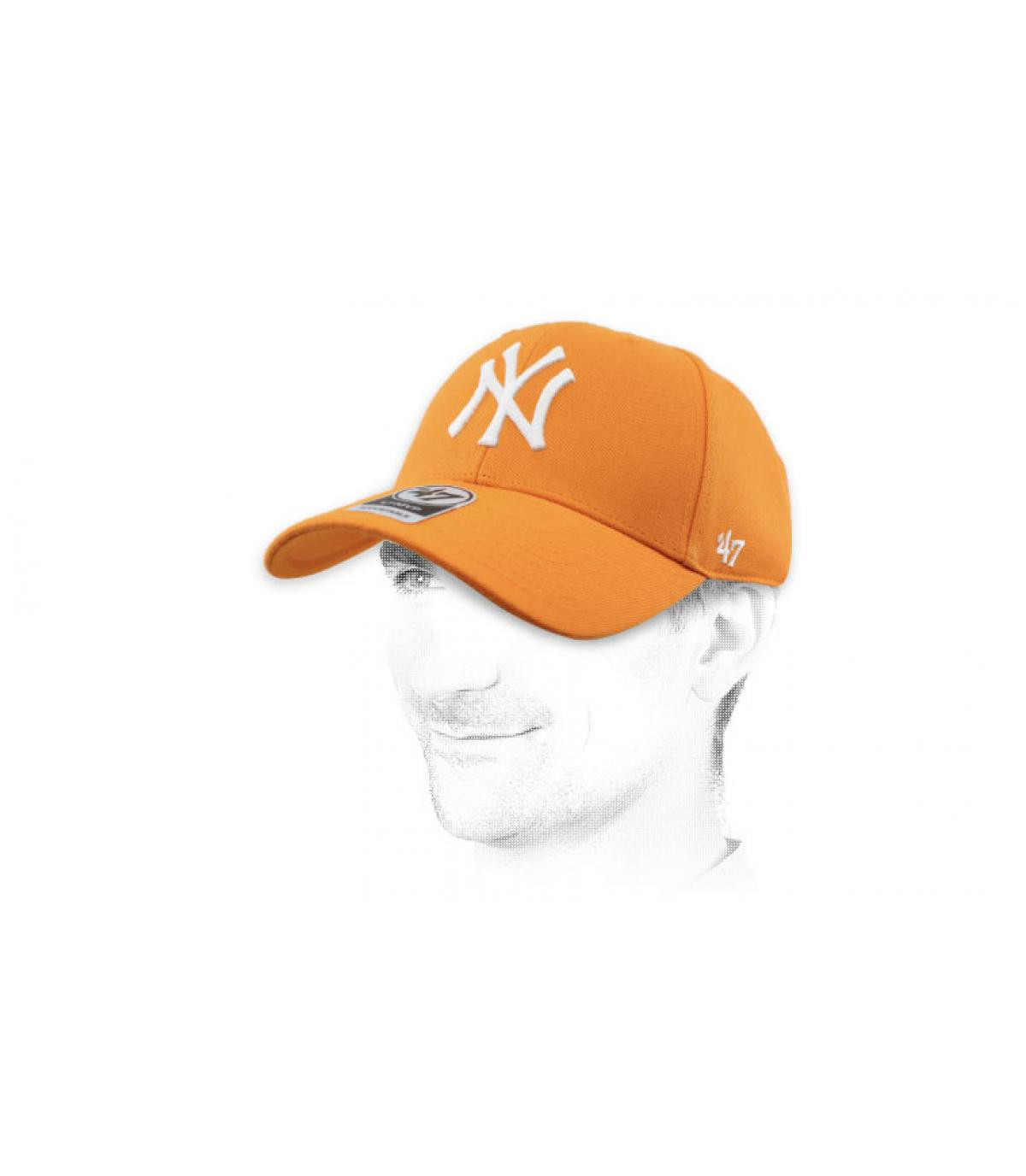 casquette NY orange 47 MVP NY snapback pylon